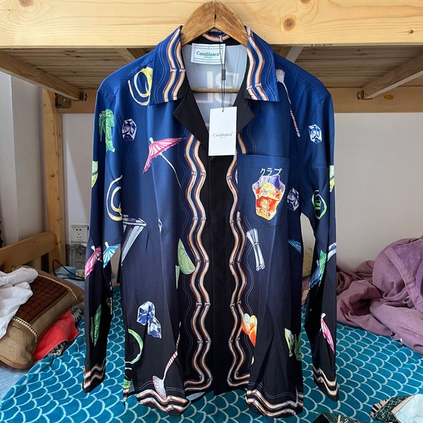 mens tracksuits casablanca hawaiian shirt real poswine glass print wave pattern gradient blue long sleeved shirts men women 230717, Gray
mens tracksuits casablanca hawaiian shirt real poswine glass print wave pattern gradient blue long sleeved shirts men women 230717, Gray
