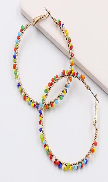 fashion big circle hoop earring handmade beads loop huggie earings for women party creole jewelry pendientes aretes brinco femme4514438, Golden;silver
fashion big circle hoop earring handmade beads loop huggie earings for women party creole jewelry pendientes aretes brinco femme4514438, Golden;silver