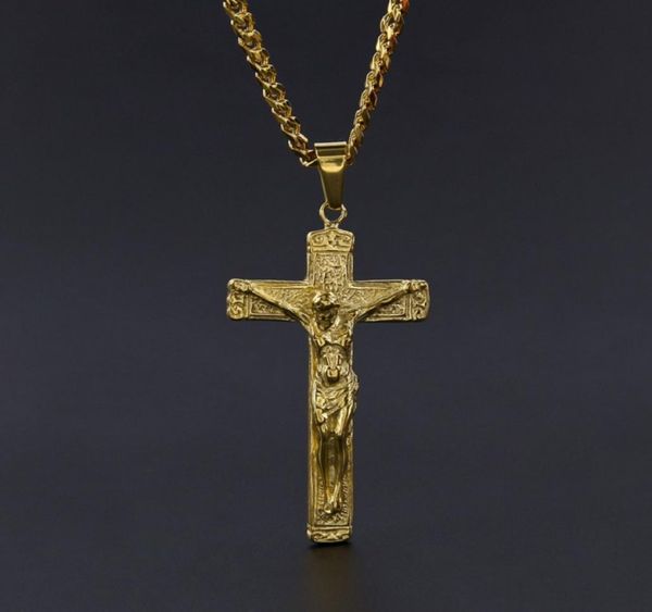jesus cross necklace gold plated stainless steel pendant fashion religious faith necklaces mens hip hop jewelry1411540, Silver
jesus cross necklace gold plated stainless steel pendant fashion religious faith necklaces mens hip hop jewelry1411540, Silver