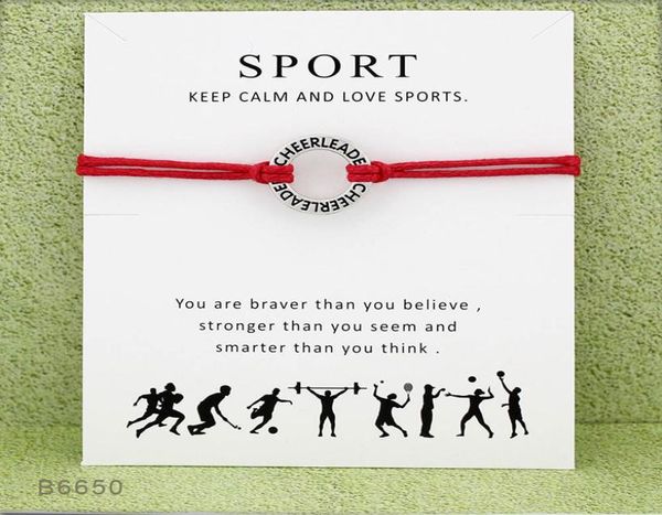 cheerleader sports bracelet with card infinity wish cheer leader charm wax rope warp bangle for women men fashion jewelry gift7273944, Golden;silver
cheerleader sports bracelet with card infinity wish cheer leader charm wax rope warp bangle for women men fashion jewelry gift7273944, Golden;silver