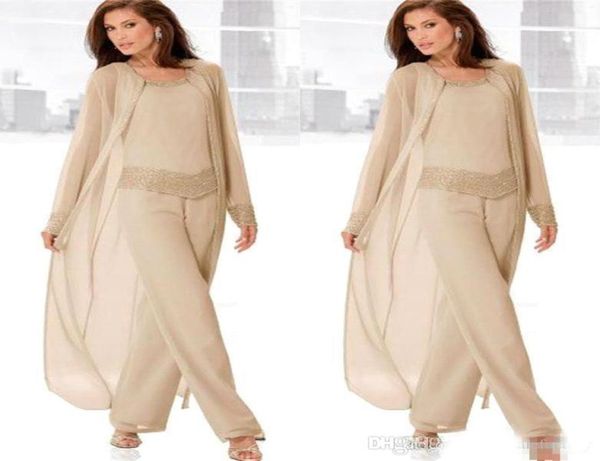 champagne three piece mother of the bride pant suits with long jackets long sleeves beaded chiffon mother plus size wedding guest 6517685, Black;red
champagne three piece mother of the bride pant suits with long jackets long sleeves beaded chiffon mother plus size wedding guest 6517685, Black;red