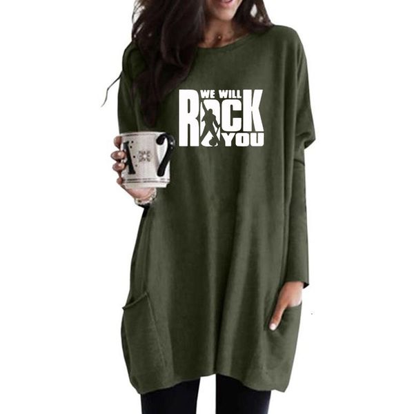 women's hoodies sweatshirts we will rock you letter print pocket long for female femmes queen band music gift spring women casual 23071, Black
women's hoodies sweatshirts we will rock you letter print pocket long for female femmes queen band music gift spring women casual 23071, Black