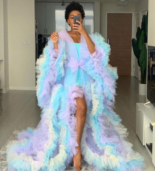 2020 cute colorful women tulle robes rainbow tulle dresses bridal maternity ruffled tulle dress long sleeve sheer party dress1998407, Black
2020 cute colorful women tulle robes rainbow tulle dresses bridal maternity ruffled tulle dress long sleeve sheer party dress1998407, Black
