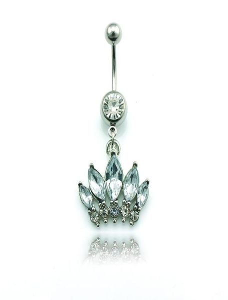 body piercing fashion belly button rings stainless steel barbell dangle white plastic crystal crown navel rings jewelry9604521, Silver
body piercing fashion belly button rings stainless steel barbell dangle white plastic crystal crown navel rings jewelry9604521, Silver
