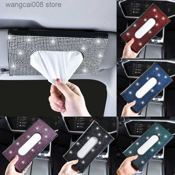 car tissue box new diamond car visor tissue holder hanging leather crystals rhinestone paper towel cover case for women car accessories t230
car tissue box new diamond car visor tissue holder hanging leather crystals rhinestone paper towel cover case for women car accessories t230