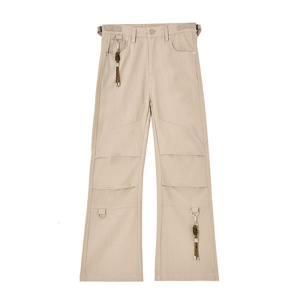 women s pants s logging pants micro trumpet vibe style casual overalls 230718, Black;white
women s pants s logging pants micro trumpet vibe style casual overalls 230718, Black;white