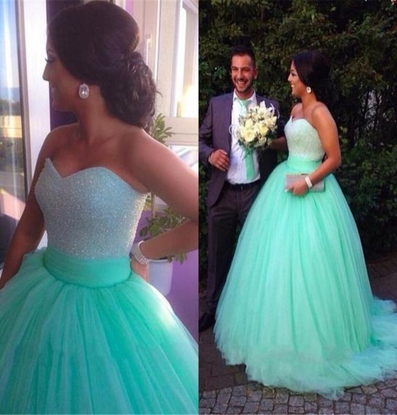 2015 mint green wedding dresses ball gown soft tulle sweetheart beaded custom made plus size bridal gowns wedding dresses3320934, White
2015 mint green wedding dresses ball gown soft tulle sweetheart beaded custom made plus size bridal gowns wedding dresses3320934, White