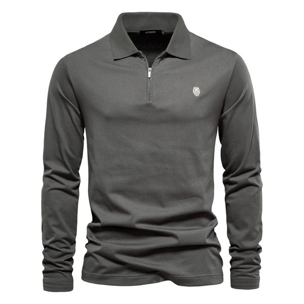 men's polos aiopeson brand long sleeve men's polo shirts 100% cotton solid color casual polo shirts for men sping autumn basic pol, White;black
men's polos aiopeson brand long sleeve men's polo shirts 100% cotton solid color casual polo shirts for men sping autumn basic pol, White;black