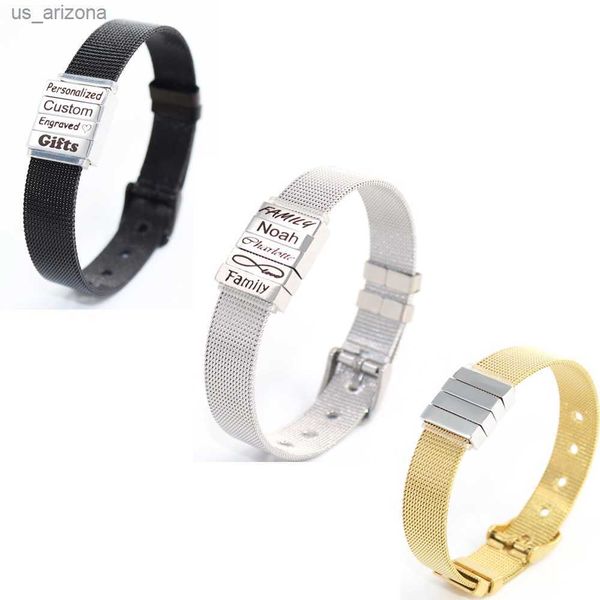 personalized stainless steel jewelry strap bracelet for women men stainless steel beads custom engraved family name date gifts l230620, Golden;silver
personalized stainless steel jewelry strap bracelet for women men stainless steel beads custom engraved family name date gifts l230620, Golden;silver
