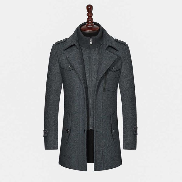 men's wool blends men winter wool coat men's new casual brand solid color wool blends woolen pea coat trench coat overcoat hkd2307, Black
men's wool blends men winter wool coat men's new casual brand solid color wool blends woolen pea coat trench coat overcoat hkd2307, Black