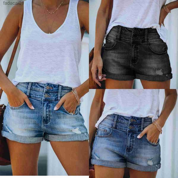 2023 summer new high waist ripped denim shorts for women fashion high stretch hem straight jeans shorts blackblue s2xl l230621, White;black
2023 summer new high waist ripped denim shorts for women fashion high stretch hem straight jeans shorts blackblue s2xl l230621, White;black