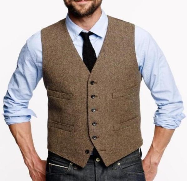 fashion brown tweed vests wool herringbone british style custom made mens suit waistcoat single breasted wedding suits for men tv03869364, Black
fashion brown tweed vests wool herringbone british style custom made mens suit waistcoat single breasted wedding suits for men tv03869364, Black