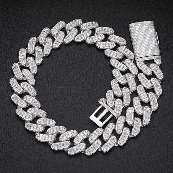 28mm diamond cuban chain full set square and round zircon hip-hop necklace accessories, Silver
28mm diamond cuban chain full set square and round zircon hip-hop necklace accessories, Silver