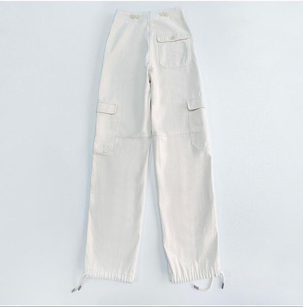 high waist pocket toteme new cotton drawstring straight high waist multi pocket pants vintage cargo pants women, Black;white
high waist pocket toteme new cotton drawstring straight high waist multi pocket pants vintage cargo pants women, Black;white