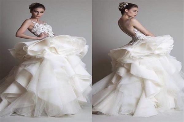 designer aline wedding dresses sheer neck 3d floral appliqued tiered ruffles bridal gowns sweep train bridal gown custom made plu9478206, White
designer aline wedding dresses sheer neck 3d floral appliqued tiered ruffles bridal gowns sweep train bridal gown custom made plu9478206, White