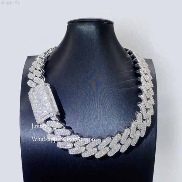 zuanfa jewelry customized 23mm width heavy iced out jewelry bust down moissanite diamonds cuban link, Silver
zuanfa jewelry customized 23mm width heavy iced out jewelry bust down moissanite diamonds cuban link, Silver