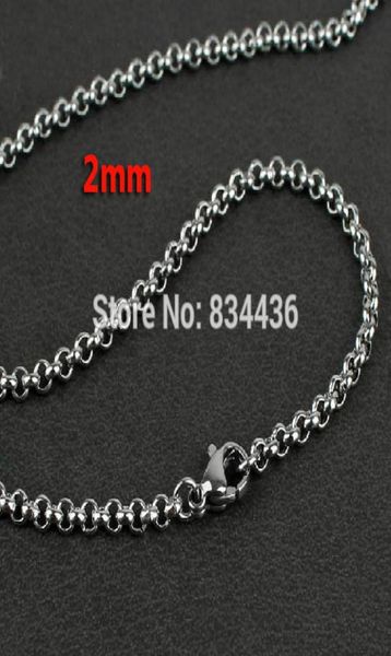 whole 2mm 316l stainless steel necklace round rolo link chains women mens fashion jewelry 20pcs link chains9348213, Silver
whole 2mm 316l stainless steel necklace round rolo link chains women mens fashion jewelry 20pcs link chains9348213, Silver