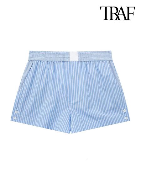 women's shorts traf women fashion side pockets striped patchwork vintage mid elastic waist split hems female short pants mujer 230717, White;black
women's shorts traf women fashion side pockets striped patchwork vintage mid elastic waist split hems female short pants mujer 230717, White;black