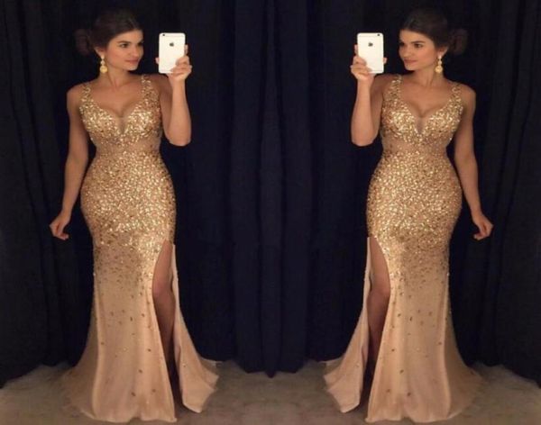 gold shinny prom dresses 2017 v neck cap sleeves beaded sequins crystal right side slit prom dresses formal party dresses4714970, Black
gold shinny prom dresses 2017 v neck cap sleeves beaded sequins crystal right side slit prom dresses formal party dresses4714970, Black