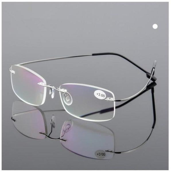 ultra light flexible memory titanium rimless reading glasses diopter 100150200250300350 408497206
ultra light flexible memory titanium rimless reading glasses diopter 100150200250300350 408497206