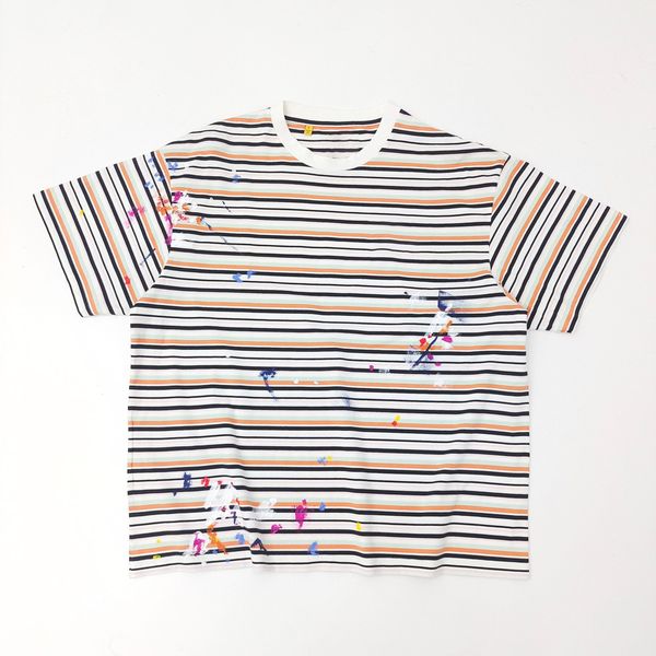 men t shirt summer casual stripe paint short sleeve women's good quality tee cotton t-shirt, Black;brown
men t shirt summer casual stripe paint short sleeve women's good quality tee cotton t-shirt, Black;brown