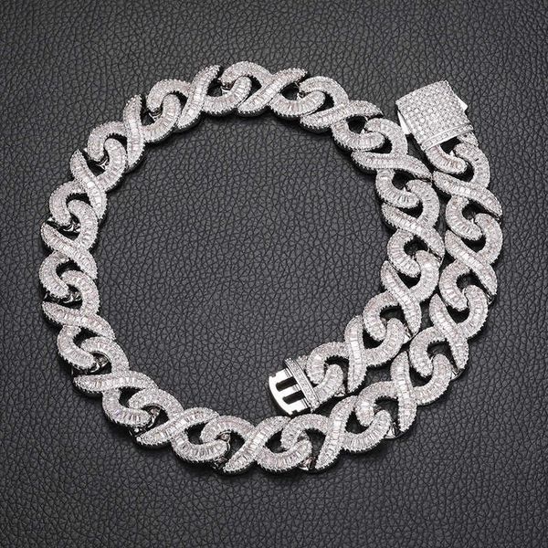 new 8-line infinite necklace 16mm micro inlaid ladder cubic zirconia men's and women's hip hop trendy cuban necklace, Silver
new 8-line infinite necklace 16mm micro inlaid ladder cubic zirconia men's and women's hip hop trendy cuban necklace, Silver