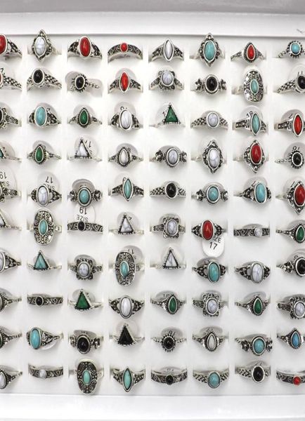 50pcs antique silver color vintage style rings with mixed stones for women7276532, Golden;silver
50pcs antique silver color vintage style rings with mixed stones for women7276532, Golden;silver