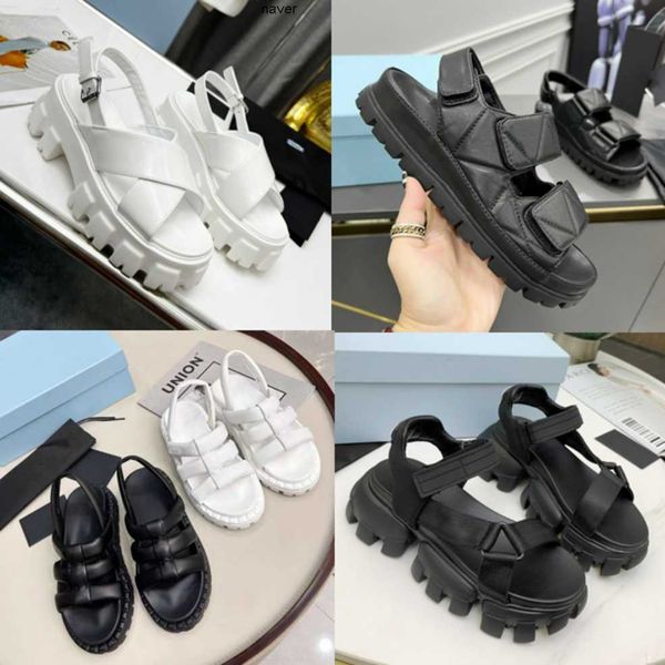 fashion slippers rubber pradly summer ladies women luxury designer sandals beach footwear platform e round toe loafers sandal 35-40, Black
fashion slippers rubber pradly summer ladies women luxury designer sandals beach footwear platform e round toe loafers sandal 35-40, Black