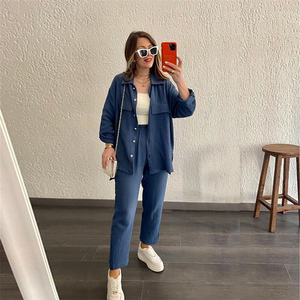 sell ins fashion women casual suits double crepe loose plus size lapel single breasted pockets long sleeve shirts, White
sell ins fashion women casual suits double crepe loose plus size lapel single breasted pockets long sleeve shirts, White