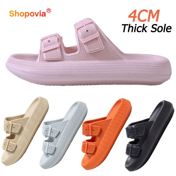 slippers 4cm thick platform cloud slippers non slip sliders fashion buckle soft sole eva slides sandals men women's home slippers 23071, Black
slippers 4cm thick platform cloud slippers non slip sliders fashion buckle soft sole eva slides sandals men women's home slippers 23071, Black