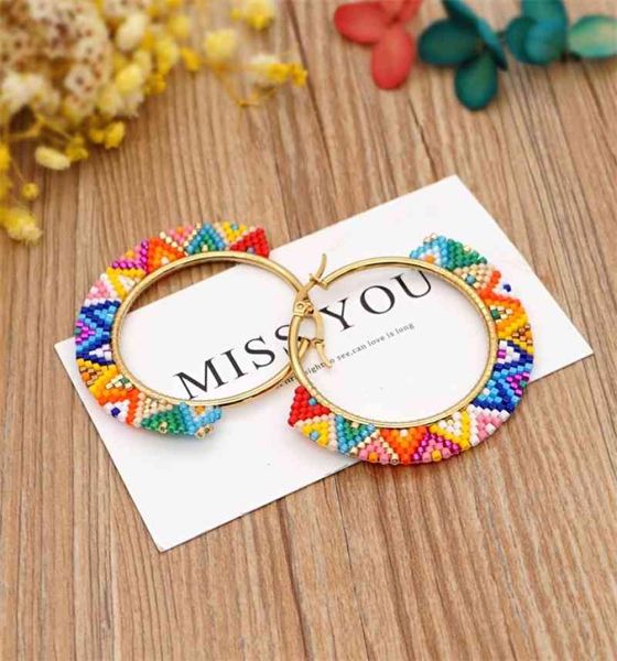 bohemia miyuki japanese rice beads handmade colorful large circle charm earrings jewelry gifts for women 2021 fashion ethnic style8320067, Golden
bohemia miyuki japanese rice beads handmade colorful large circle charm earrings jewelry gifts for women 2021 fashion ethnic style8320067, Golden