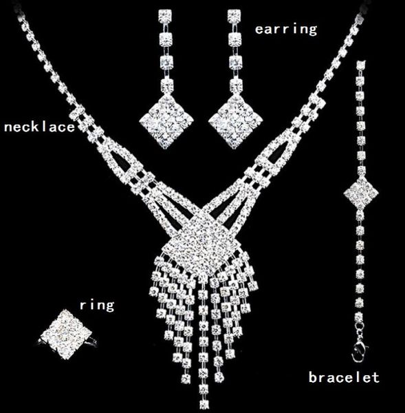 four pcs jewelry set crystal wedding crown earrings necklace tiaras rings bracelet accessories fashion headdress ht1228777809, Silver
four pcs jewelry set crystal wedding crown earrings necklace tiaras rings bracelet accessories fashion headdress ht1228777809, Silver