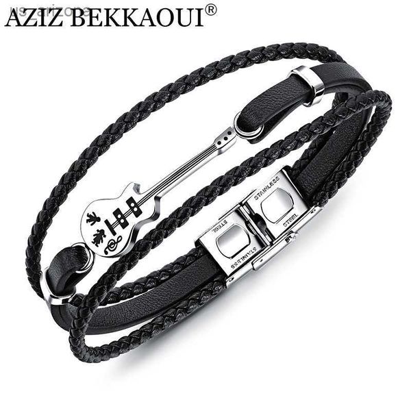 aziz bekkaoui unique stainless steel guitar bracelets fashion leather bracelet for men rope bangle drop shipping l230620, Golden;silver
aziz bekkaoui unique stainless steel guitar bracelets fashion leather bracelet for men rope bangle drop shipping l230620, Golden;silver
