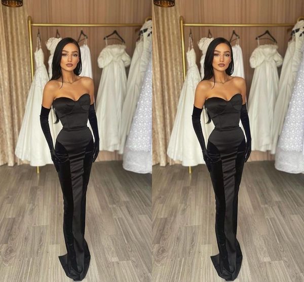 elegant simple black sheath evening dresses for women sweetheart satin velevt sweep train formal occasions birthday celebrity pageant party, Black;red
elegant simple black sheath evening dresses for women sweetheart satin velevt sweep train formal occasions birthday celebrity pageant party, Black;red