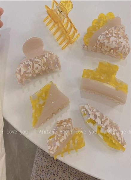 vintage patchwork yellow hair clips claw korean geometric acetate hair accessories for women girls gift7117023, Golden;silver
vintage patchwork yellow hair clips claw korean geometric acetate hair accessories for women girls gift7117023, Golden;silver