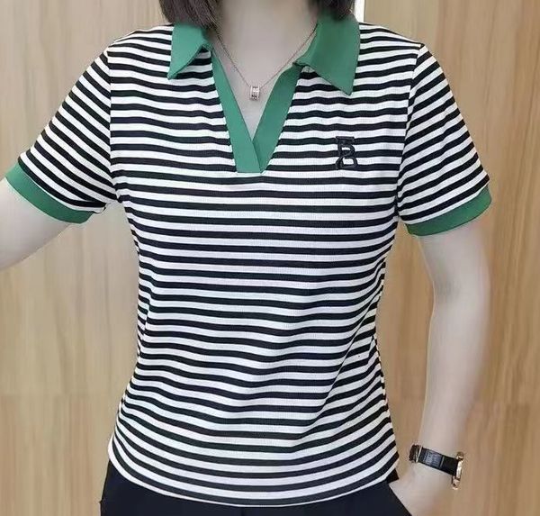 women's polos polo t shirt for women turndown collar summer loose tees letter striped printing fashion casual short sleeve female 2307, White
women's polos polo t shirt for women turndown collar summer loose tees letter striped printing fashion casual short sleeve female 2307, White