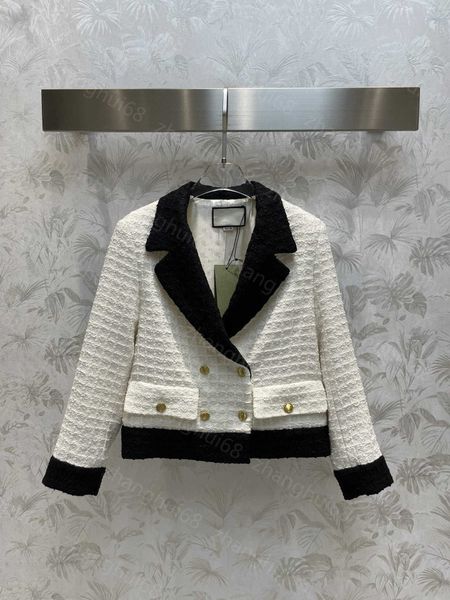 23ss womens jacket womens designer clothing vintage double-breasted tweed jacket matching lapels women clothes, Black;brown
23ss womens jacket womens designer clothing vintage double-breasted tweed jacket matching lapels women clothes, Black;brown