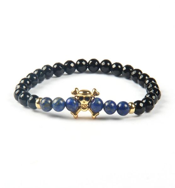 fashion pirate skull jewelry whole 6mm natural faceted black onyx and lapis lazuli stone beads new black eye cz skull bracelet9299912, Golden;silver
fashion pirate skull jewelry whole 6mm natural faceted black onyx and lapis lazuli stone beads new black eye cz skull bracelet9299912, Golden;silver