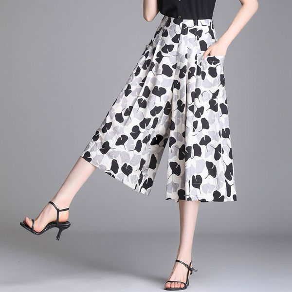 women's pants capris summer casual printing chiffon elastic waist wide leg women clothes elegant geometric loose high waist pants 23071, Black;white
women's pants capris summer casual printing chiffon elastic waist wide leg women clothes elegant geometric loose high waist pants 23071, Black;white