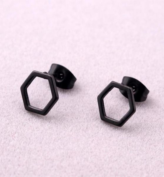 fashion punk hexagona earrings black titanium steel geometric hexagon stud jewelry for men women9058334, Golden;silver
fashion punk hexagona earrings black titanium steel geometric hexagon stud jewelry for men women9058334, Golden;silver