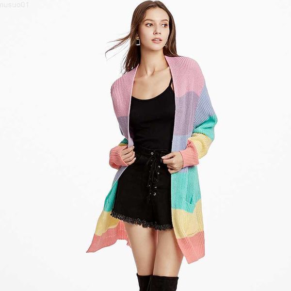 women's sweaters women's rainbow cardigan autumn winter female long sleeve casual fashion striped patchwork sweaters open stitch k, White;black
women's sweaters women's rainbow cardigan autumn winter female long sleeve casual fashion striped patchwork sweaters open stitch k, White;black