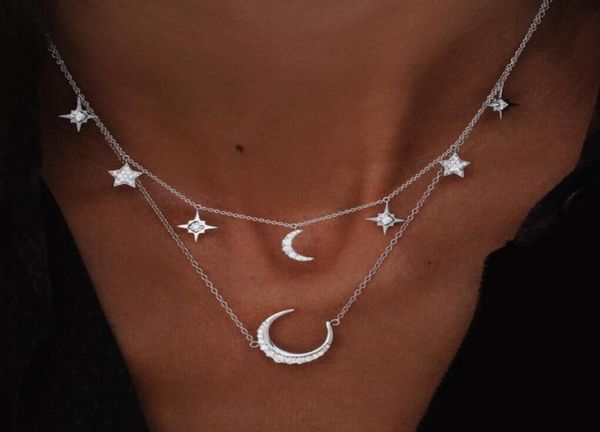 star moon crystal multilayer pendant necklace for women 2018 boho flower choker necklaces vintage fashion collar party jewelry4805673, Silver
star moon crystal multilayer pendant necklace for women 2018 boho flower choker necklaces vintage fashion collar party jewelry4805673, Silver