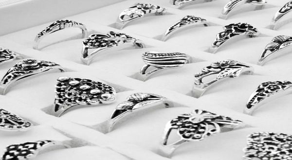 100 pieces mix retro ring whole men clover flower charm antique silver plated statement small vintage ring for women2346654
100 pieces mix retro ring whole men clover flower charm antique silver plated statement small vintage ring for women2346654