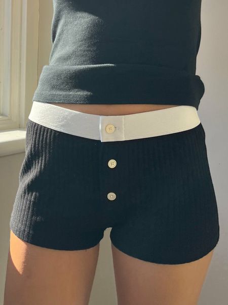 women s shorts vintage thick ribbed cotton women casual contrast patchwork high waist sweatshorts summer y2k streetwear slim short pants 230, White;black
women s shorts vintage thick ribbed cotton women casual contrast patchwork high waist sweatshorts summer y2k streetwear slim short pants 230, White;black