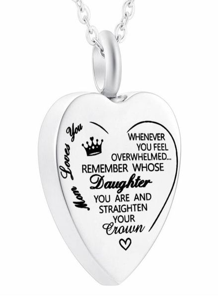 whenever you feel overwhelmed remenber whose daughter you are stainless steel necklace urn for ashes for women mom3611007, Silver
whenever you feel overwhelmed remenber whose daughter you are stainless steel necklace urn for ashes for women mom3611007, Silver