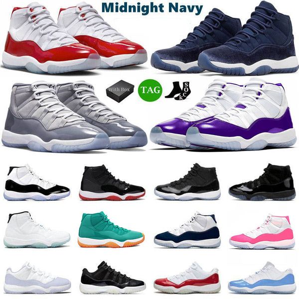 with box 11 cherry 11s basketball shoes men women cement grey yellow midnight navy pure cap and gown bred jumpman 11 sports sneakers outdoor
with box 11 cherry 11s basketball shoes men women cement grey yellow midnight navy pure cap and gown bred jumpman 11 sports sneakers outdoor
