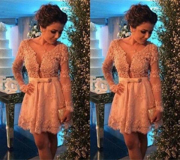 2017 champagne lace cocktail dresses with long sleeves short party dresses mini homecoming party gowns vestidos de venda4414789, Black
2017 champagne lace cocktail dresses with long sleeves short party dresses mini homecoming party gowns vestidos de venda4414789, Black