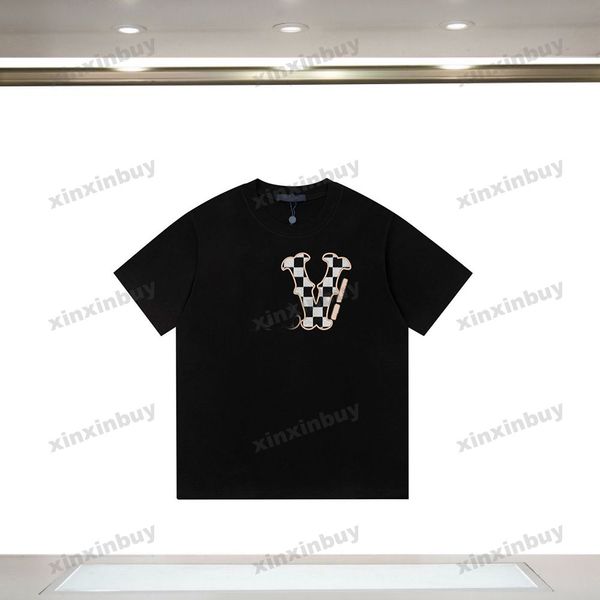 xinxinbuy men designer tee t shirt 23ss paris plaid letter print short sleeve cotton women black white xs-l, Black;brown
xinxinbuy men designer tee t shirt 23ss paris plaid letter print short sleeve cotton women black white xs-l, Black;brown