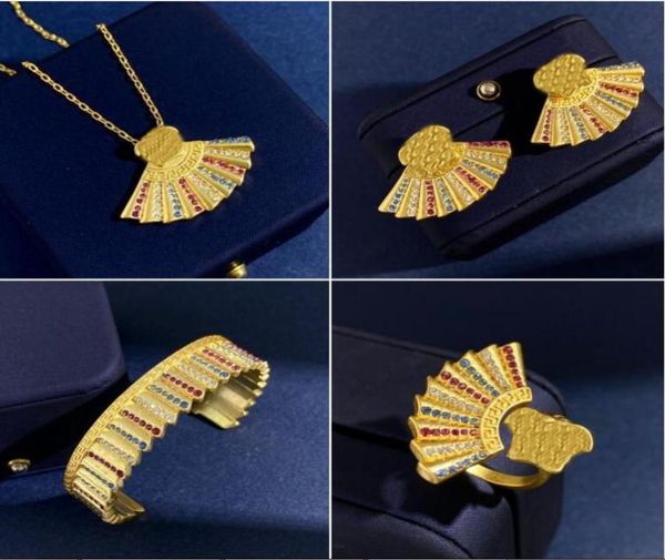 fashion basilisk card women necklace stud earring sets brass 18k gold plated ladies fan skirt diamonds designer jewelry va057875479329, Black 
fashion basilisk card women necklace stud earring sets brass 18k gold plated ladies fan skirt diamonds designer jewelry va057875479329, Black
