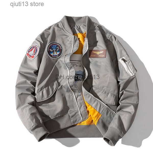 men's jackets bomber jacket men vintage badge air force pilot jacket military flight coat casual spring wutumn windbreaker men clothing, Black;brown
men's jackets bomber jacket men vintage badge air force pilot jacket military flight coat casual spring wutumn windbreaker men clothing, Black;brown